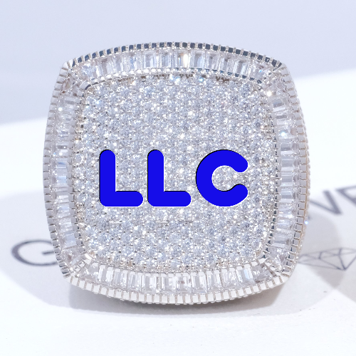 CUSTOM LETTER 3D ICED RING