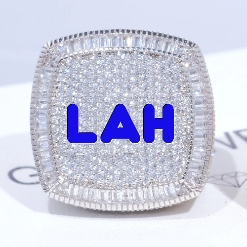 CUSTOM LETTER 3D ICED RING