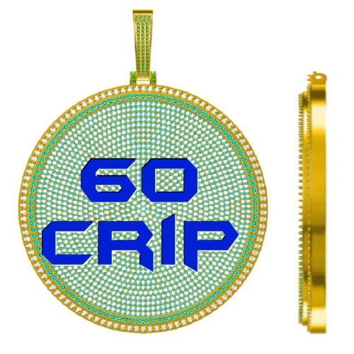 CUSTOM LETTER NECKLACE 3D BIG DISC