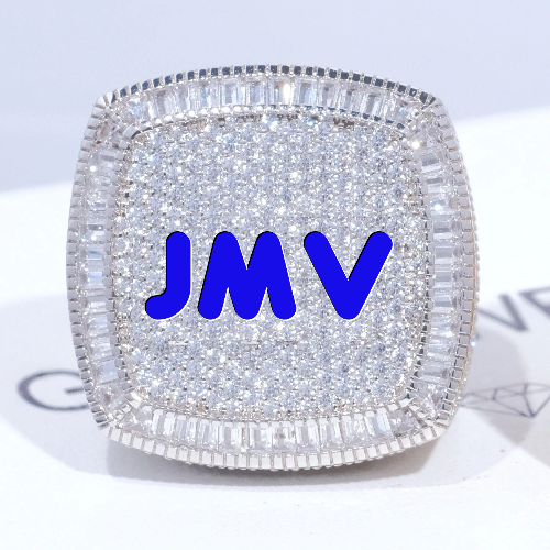 CUSTOM LETTER 3D ICED RING