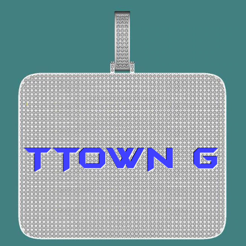 CUSTOM LETTER NECKLACE 3D BIG SQUARE