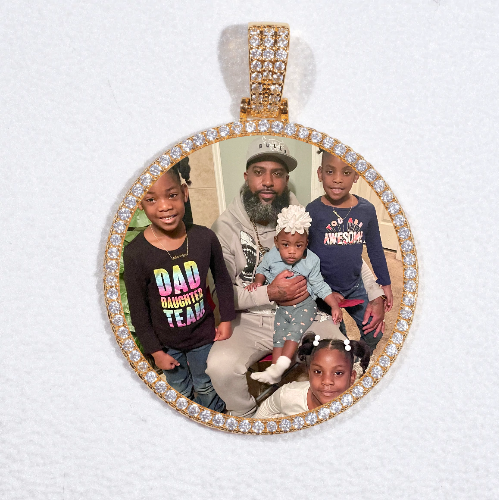 MEDIUM 3D CIRCLE CUSTOM PICTURE PENDANT