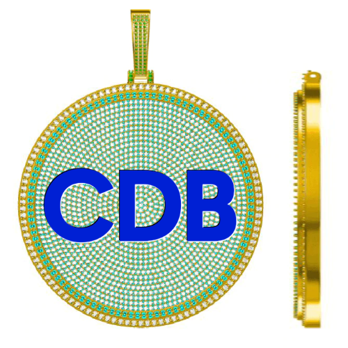 CUSTOM LETTER NECKLACE 3D BIG DISC