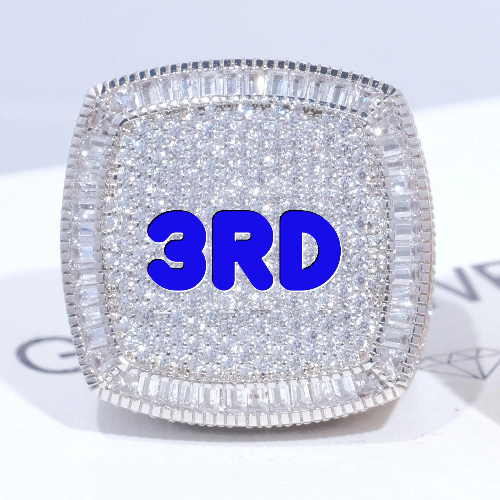 CUSTOM LETTER 3D ICED RING