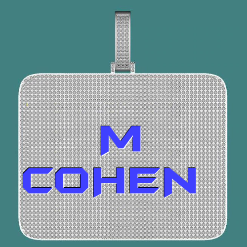 CUSTOM LETTER NECKLACE 3D BIG SQUARE