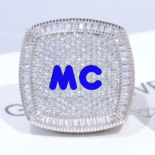 CUSTOM LETTER 3D ICED RING