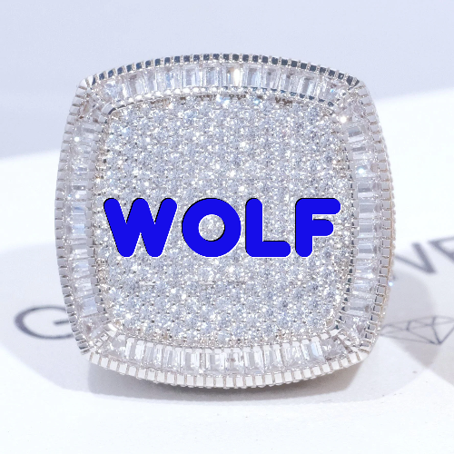 CUSTOM LETTER 3D ICED RING
