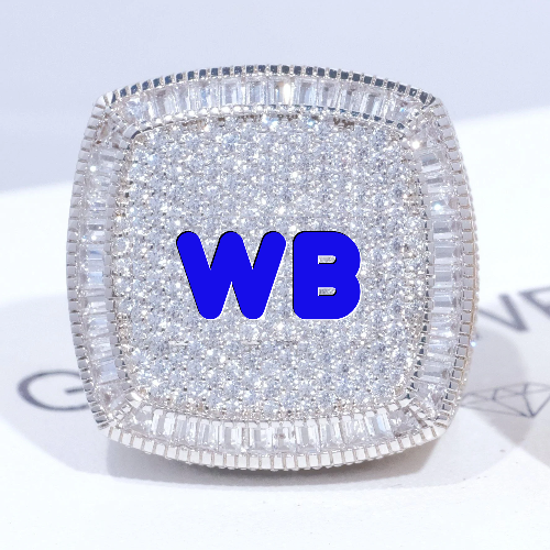CUSTOM LETTER 3D ICED RING
