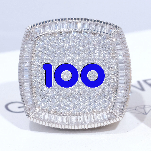 CUSTOM LETTER 3D ICED RING
