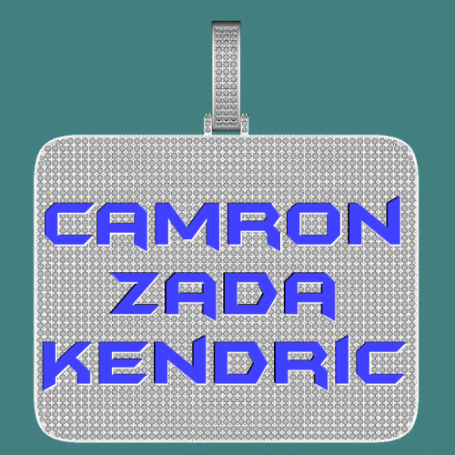 CUSTOM LETTER NECKLACE 3D BIG SQUARE