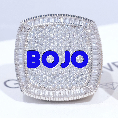 CUSTOM LETTER 3D ICED RING