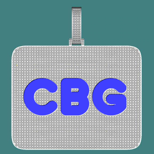 CUSTOM LETTER NECKLACE 3D BIG SQUARE