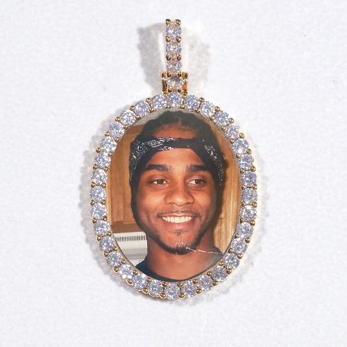 3D Oval Custom Picture Pendant