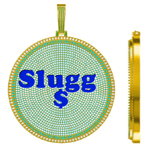 CUSTOM LETTER NECKLACE 3D BIG DISC