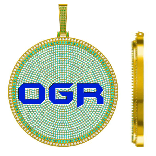 CUSTOM LETTER NECKLACE 3D BIG DISC