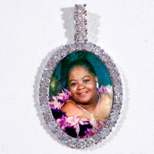 Large 3D Oval Custom Picture Pendant