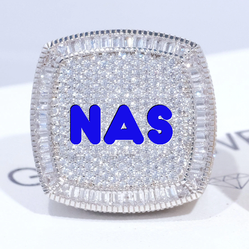 CUSTOM LETTER 3D ICED RING