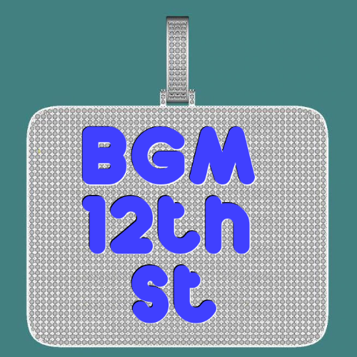 CUSTOM LETTER NECKLACE 3D BIG SQUARE