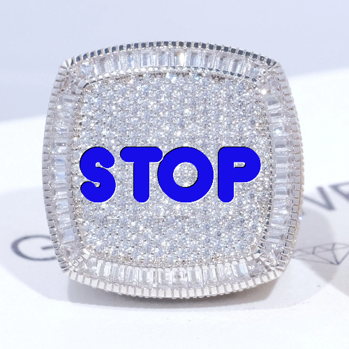 CUSTOM LETTER 3D ICED RING