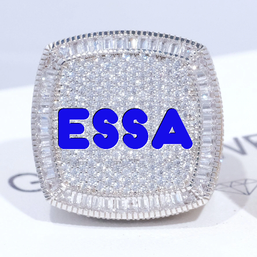CUSTOM LETTER 3D ICED RING