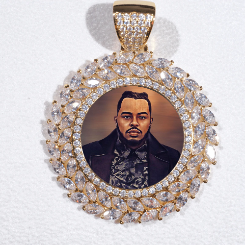 Large 3D Wheat Ear Custom Picture Pendant