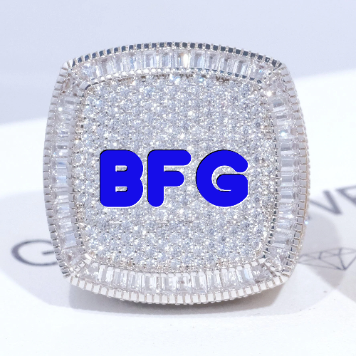 CUSTOM LETTER 3D ICED RING