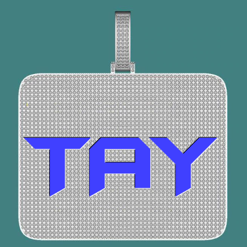 CUSTOM LETTER NECKLACE 3D BIG SQUARE
