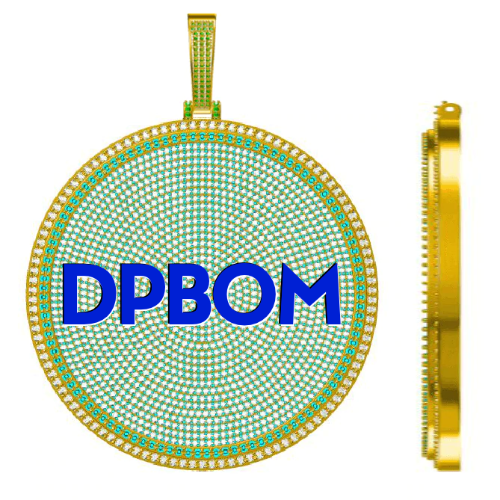 CUSTOM LETTER NECKLACE 3D BIG DISC