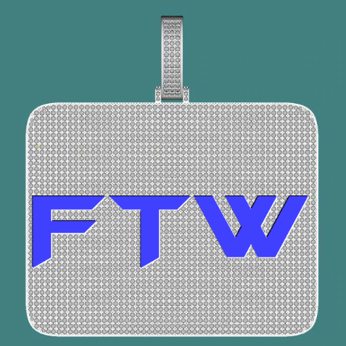 CUSTOM LETTER NECKLACE 3D BIG SQUARE