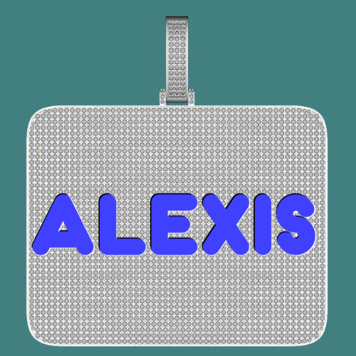 CUSTOM LETTER NECKLACE 3D BIG SQUARE