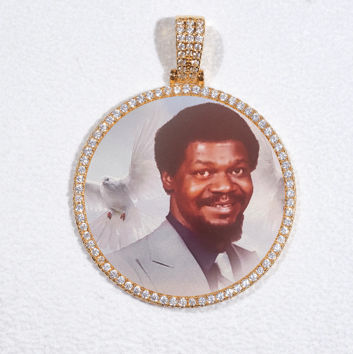 MEDIUM 3D CIRCLE CUSTOM PICTURE PENDANT