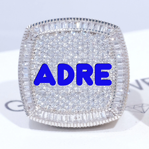 CUSTOM LETTER 3D ICED RING