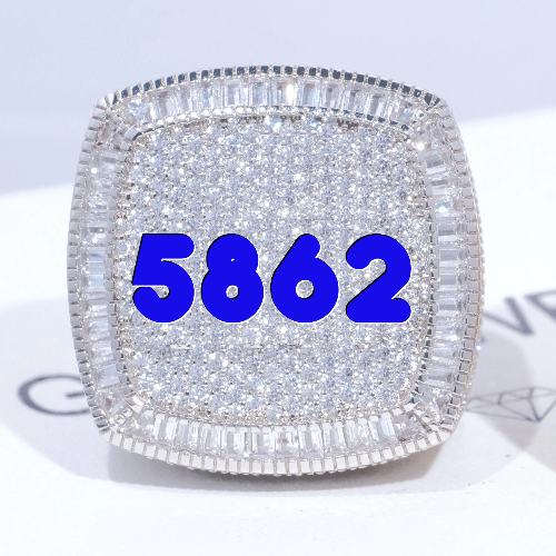 CUSTOM LETTER 3D ICED RING
