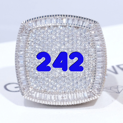 CUSTOM LETTER 3D ICED RING