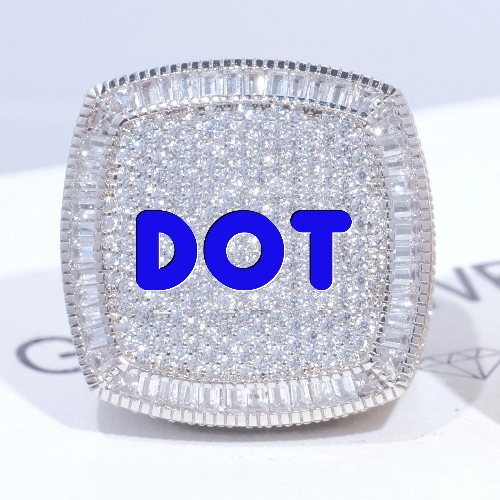 CUSTOM LETTER 3D ICED RING