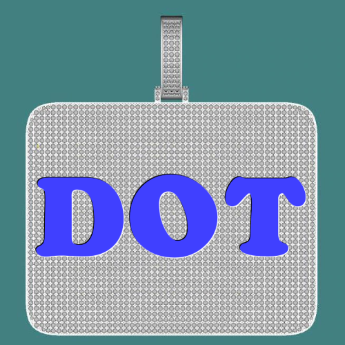 CUSTOM LETTER NECKLACE 3D BIG SQUARE