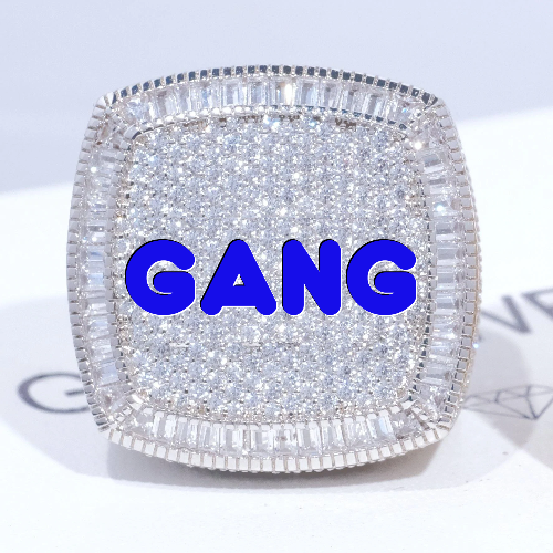 CUSTOM LETTER 3D ICED RING