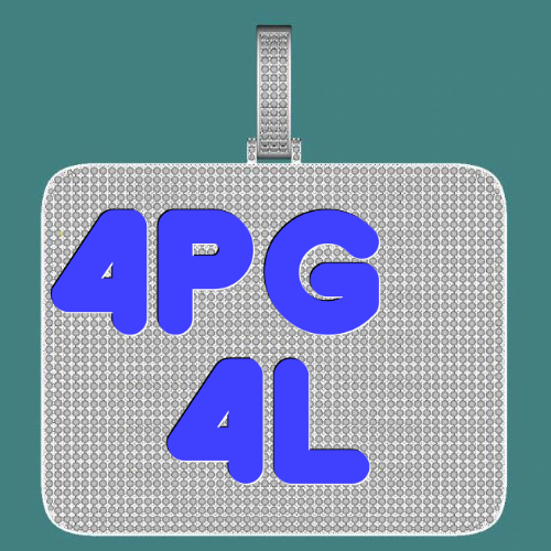 CUSTOM LETTER NECKLACE 3D BIG SQUARE