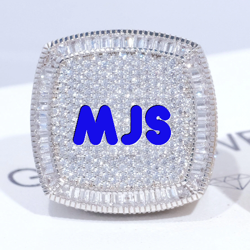 CUSTOM LETTER 3D ICED RING