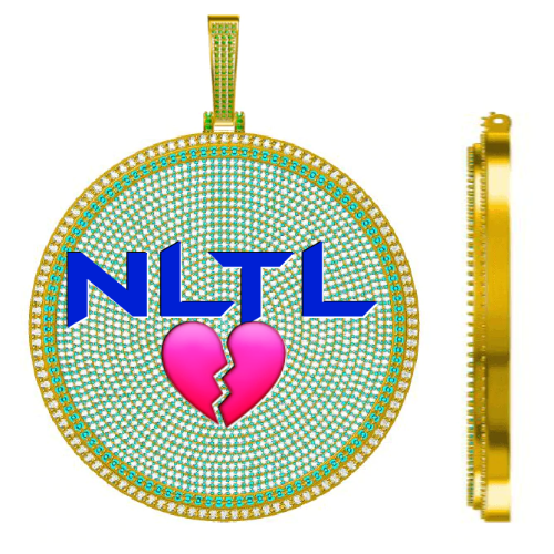 CUSTOM LETTER NECKLACE 3D BIG DISC