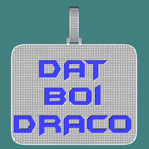 CUSTOM LETTER NECKLACE 3D BIG SQUARE