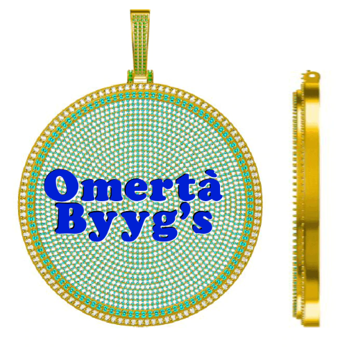 CUSTOM LETTER NECKLACE 3D BIG DISC
