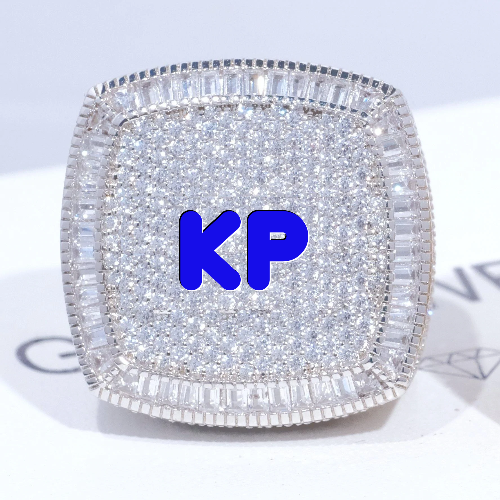 CUSTOM LETTER 3D ICED RING