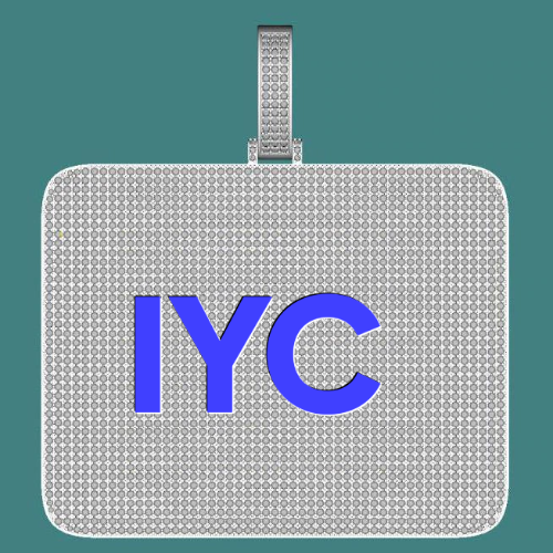 CUSTOM LETTER NECKLACE 3D BIG SQUARE