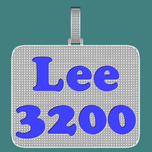 CUSTOM LETTER NECKLACE 3D BIG SQUARE