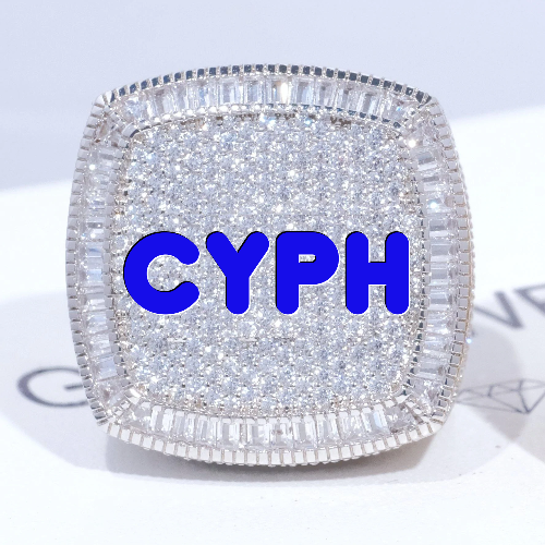 CUSTOM LETTER 3D ICED RING