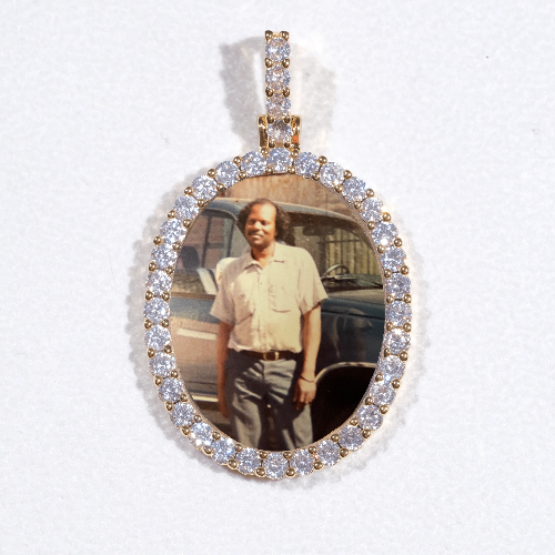 3D Oval Custom Picture Pendant