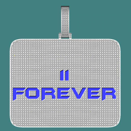 CUSTOM LETTER NECKLACE 3D BIG SQUARE