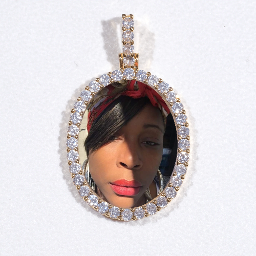 3D Oval Custom Picture Pendant