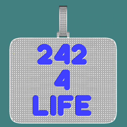 CUSTOM LETTER NECKLACE 3D BIG SQUARE